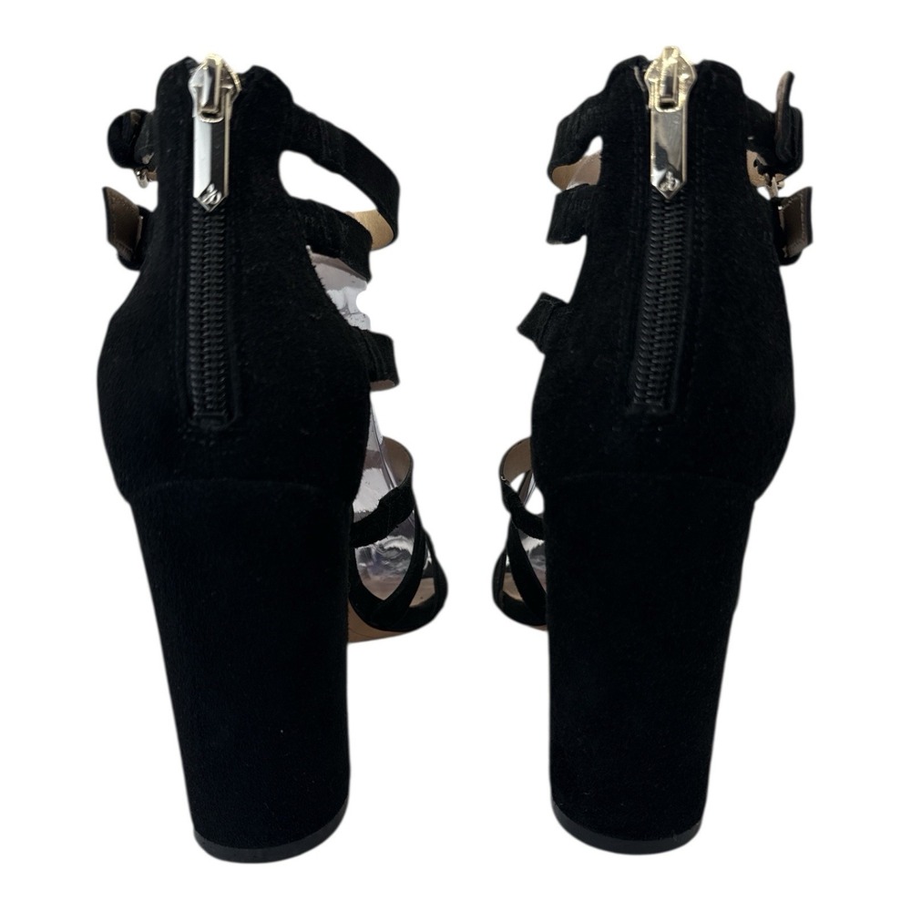 Sam Edelman Women's Black‎ Suede Yema Strappy Sandal Block Heels Size 7.5 - Picture 6 of 9